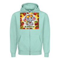 Seafoam sweet summer cute elephant Zipper Hoodie - TumblerDesignByShophia