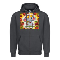 Smoke sweet summer cute elephant Zipper Hoodie - TumblerDesignByShophia