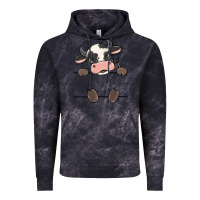 Cloud Black custom cow Vintage Hoodie - MaliasSmallBusiness