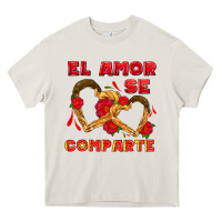 Cream el amor se comparte with churros Heavy Core Tee - AdoDesignShop