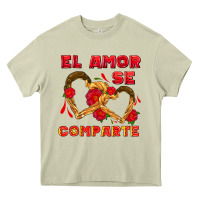Mossy el amor se comparte with churros Heavy Core Tee - AdoDesignShop