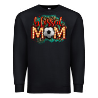 Black blessed soccer mom lightbulb letters Premium Sweatshirt - OliviaCreatesArt