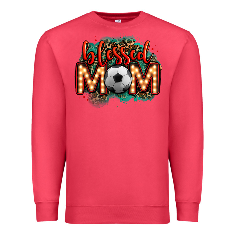 Blessed Soccer Mom Lightbulb Letters Premium Sweatshirt by OliviaCreatesArt | Teevron
