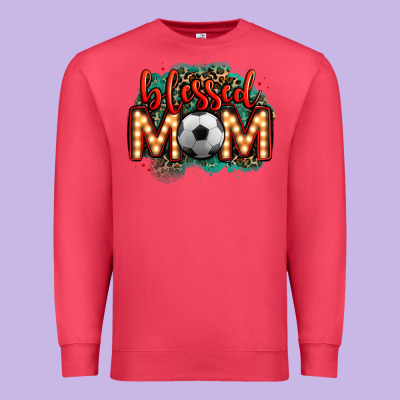 Blessed Soccer Mom Lightbulb Letters Premium Sweatshirt Designed By Oliviacreatesart