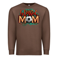 Chestnut blessed soccer mom lightbulb letters Premium Sweatshirt - OliviaCreatesArt