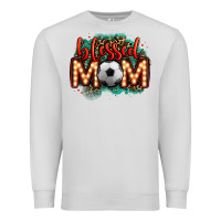 Dove Grey blessed soccer mom lightbulb letters Premium Sweatshirt - OliviaCreatesArt