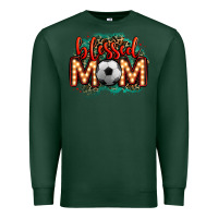 Sports Green blessed soccer mom lightbulb letters Premium Sweatshirt - OliviaCreatesArt