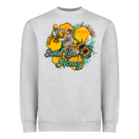 Heather Grey sweet like honey Heavyweight Sweatshirt - Artiststas