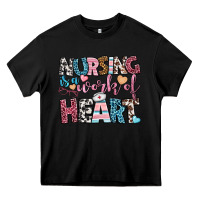 Black nursing is a work of heart Heavy Core Tee - BundleAndBundleShop