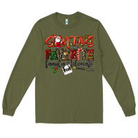 Army Green santa's favorite family advocate Long Sleeve Tee - LillyAllenDesigns