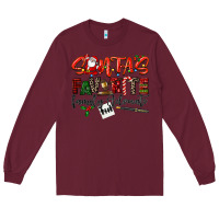 Burgundy santa's favorite family advocate Long Sleeve Tee - LillyAllenDesigns
