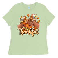 Matcha Thankful black girl sneakers Ladies Tee - RanaPortraitStore