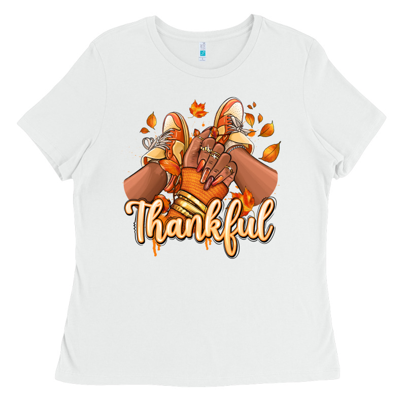 Thankful Black Girl Sneakers Ladies Tee by RanaPortraitStore | Teevron