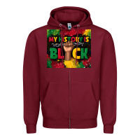 Burgundy my history is black Zipper Hoodie - TumblerDesignByShophia