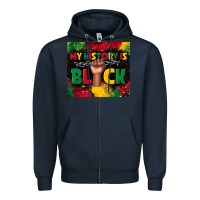 Navy my history is black Zipper Hoodie - TumblerDesignByShophia