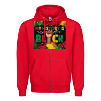Red my history is black Zipper Hoodie - TumblerDesignByShophia