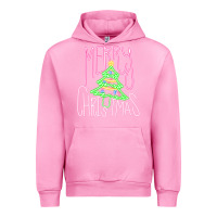 Fuchsia Pink Merry Neon Christmas Urban Hoodie - CowhideDigitalArt