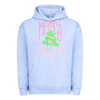 Pigment Grape Ice Merry Neon Christmas Urban Hoodie - CowhideDigitalArt