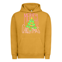 Pigment Peanut Butter Merry Neon Christmas Urban Hoodie - CowhideDigitalArt