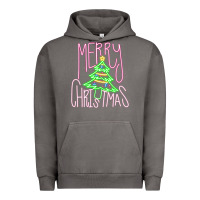 Pigment Tornado Merry Neon Christmas Urban Hoodie - CowhideDigitalArt
