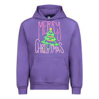 Tulip Merry Neon Christmas Urban Hoodie - CowhideDigitalArt