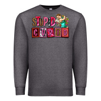 Charcoal Heather stupid cupid with cupid olivia Premium Sweatshirt - OliviaCreatesArt