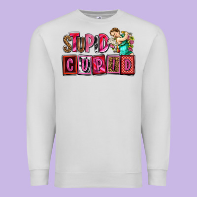 Stupid Cupid With Cupid Olivia Premium Sweatshirt Designed By Oliviacreatesart
