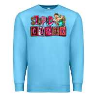 Ocean Blue stupid cupid with cupid olivia Premium Sweatshirt - OliviaCreatesArt