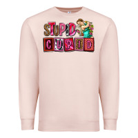 Pale Pink stupid cupid with cupid olivia Premium Sweatshirt - OliviaCreatesArt
