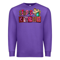 Purple stupid cupid with cupid olivia Premium Sweatshirt - OliviaCreatesArt