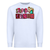 White stupid cupid with cupid olivia Premium Sweatshirt - OliviaCreatesArt
