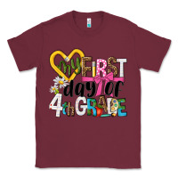 Burgundy my first day of 4th grade Classic Tee - NancyCooperArtShop