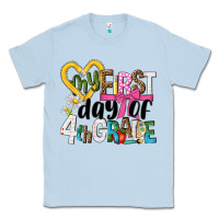 Dusty Blue my first day of 4th grade Classic Tee - NancyCooperArtShop