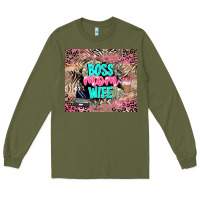 Army Green boss mom wife Long Sleeve Tee - LillyAllenDesigns
