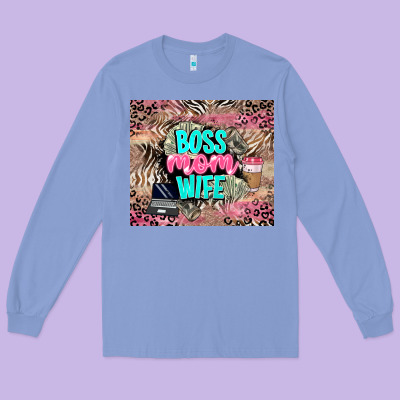 Boss Mom Wife Long Sleeve Tee Designed By Lillyallendesigns