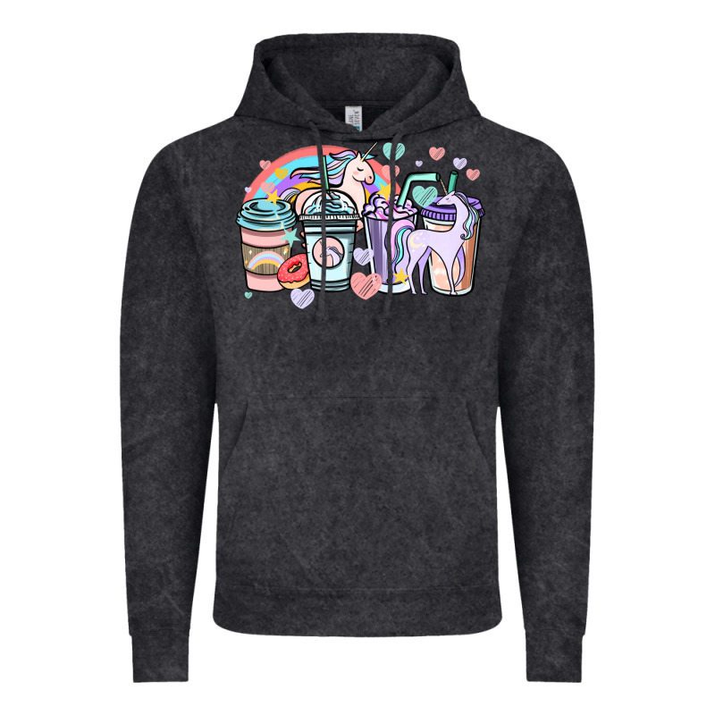 Unicorn Coffee Cups Vintage Hoodie by NancyCooperArtShop | Teevron