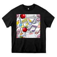 Black music class seamless pattern Heavy Core Tee - BundleAndBundleShop