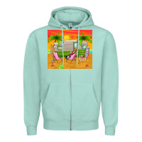 Seafoam summer caravan Zipper Hoodie - TumblerDesignByShophia