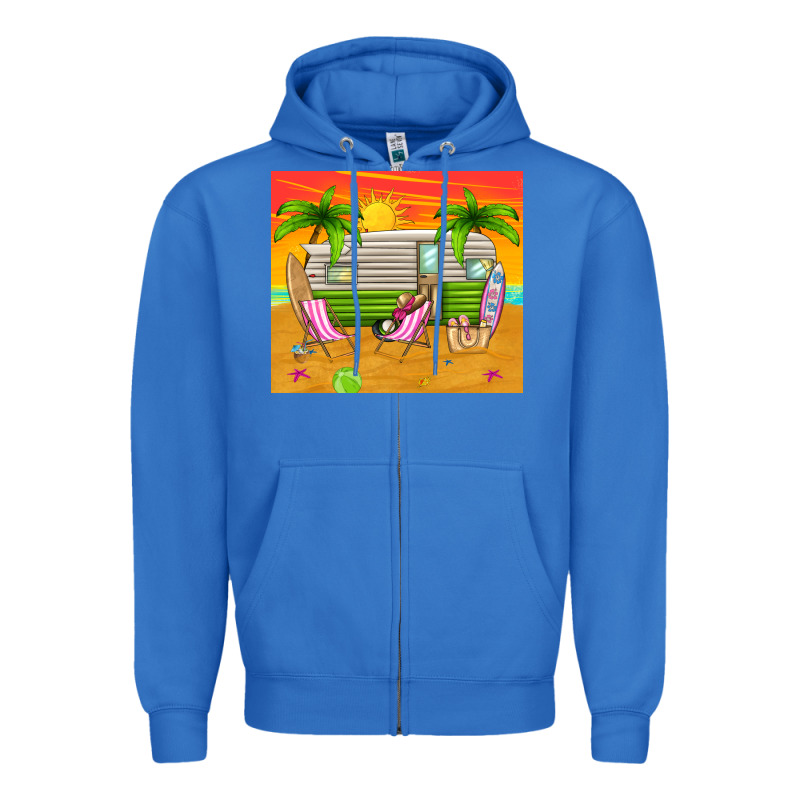 Summer Caravan Zipper Hoodie by TumblerDesignByShophia | Teevron