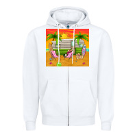 White summer caravan Zipper Hoodie - TumblerDesignByShophia
