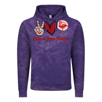 Cloud Purple Peace Love Flamingo Vintage Hoodie - Jasminsmagicworld