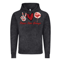 Vintage Black Peace Love Flamingo Vintage Hoodie - Jasminsmagicworld