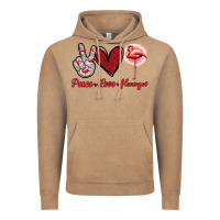 Vintage Coffee Peace Love Flamingo Vintage Hoodie - Jasminsmagicworld