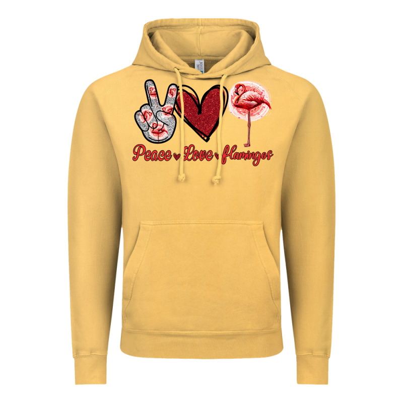 Peace Love Flamingo Vintage Hoodie by Jasminsmagicworld | Teevron