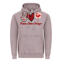 Vintage Zinc Peace Love Flamingo Vintage Hoodie - Jasminsmagicworld