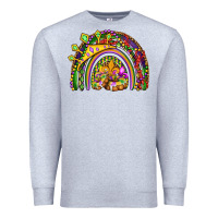 Heather Grey mardi gras rainbow Premium Sweatshirt - OliviaCreatesArt