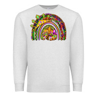 Oatmeal Heather mardi gras rainbow Premium Sweatshirt - OliviaCreatesArt