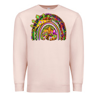 Pale Pink mardi gras rainbow Premium Sweatshirt - OliviaCreatesArt