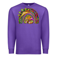 Purple mardi gras rainbow Premium Sweatshirt - OliviaCreatesArt