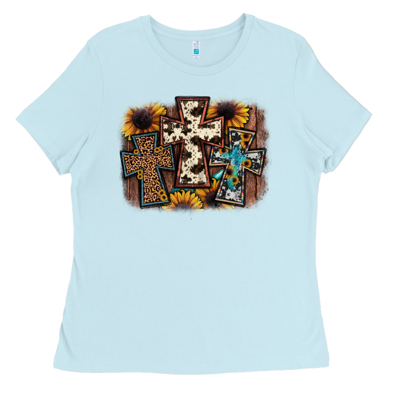 Cross Background Ladies Tee by JahusDesignShop | Teevron